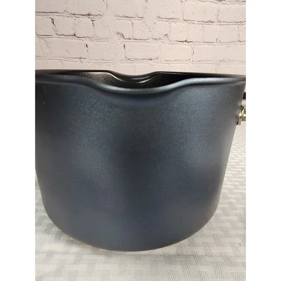 PAMPERED CHEF BRILLIANCE 4 QT. Blue /Green Metallic NON-STICK SAUCE PAN W/ LID - Picture 5 of 12